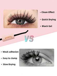 Asiteo 30d 40d混合個別睫毛280入lash Clusters Diy Lash 40d 9-16mm混合睫毛,配有seal Lash和bond Glue,牢固持久的黏附睫毛套裝 - 黑色 - 查看 6