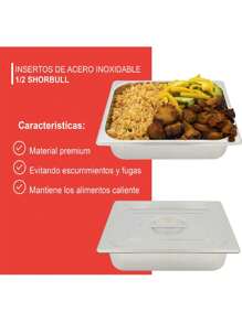 Inserto Acero Inoxidable 1/1 con Tapa 10 cm - Gris - Ver 3