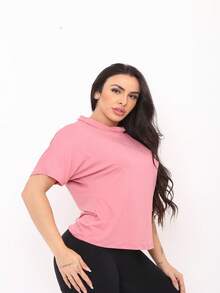 Women T-Shirts - 藕粉色 - 查看 2