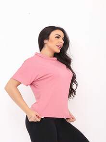Women T-Shirts - 藕粉色 - 查看 3