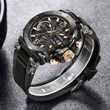 Fox Box Boy Watch Sports Watch, Fashion Dual Display Nightlight Alarm ClockWaterproof Electronic Watch - Black - View 5