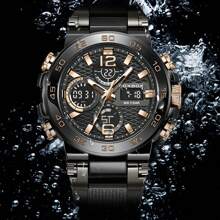 Fox Box Boy Watch Sports Watch, Fashion Dual Display Nightlight Alarm ClockWaterproof Electronic Watch - Black - View 7