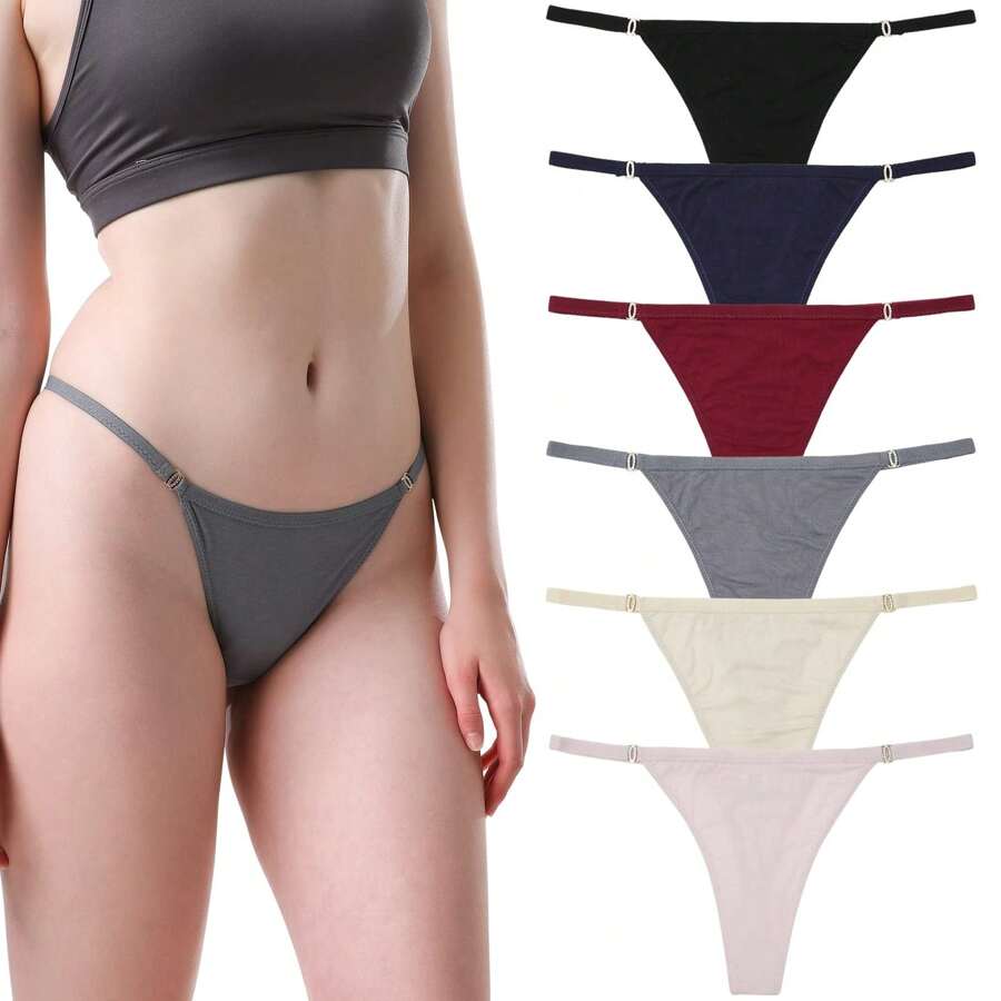 6入組女士丁字褲