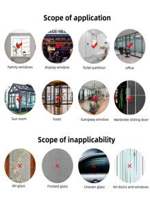 1入組金色聖誕樹貼紙,適用於玻璃門/窗裝飾/商店櫥窗靜電貼紙 - 彩色 - 查看 4