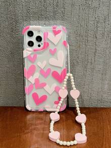 1入組附氣囊和掛繩的愛心裝飾反摔手機殼,適用於iphone 15 Pro Max - 彩色 - 查看 5