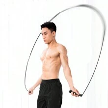 1pc Competition Sports Training Adult Weighted Bearing Wire Skipping Rope For Fitness - Pink - View 2