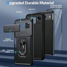 1 Miếng Google Điểm ảnh 8 Toàn cơ thể Bảo vệ Ốp lưng & bao da điện thoại Với 1 Miếng Kính cường lực Bảo vệ màn hình Và Nhân Kim loại Đứng - màu đen - Xem 6