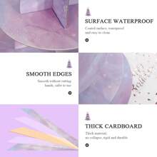 4 Tier Cupcake Stand, Reusable Cardboard Cupcake Display Tower, Tiered Cupcakes Dessert Stand Set for Afternoon Tea Party Birthday Wedding Baby Shower - Multicolor - View 5