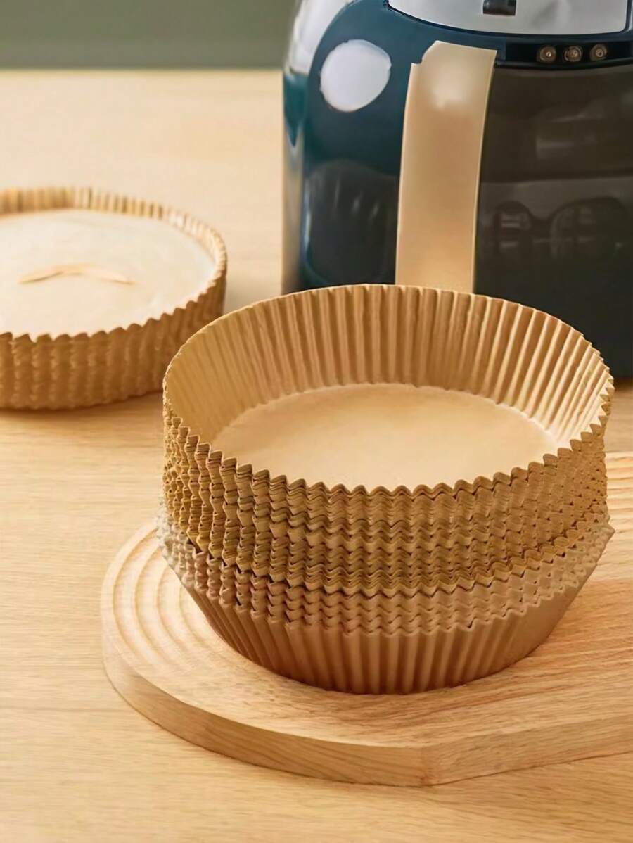 100pcs Circle Air Fryer & Baking Paper, Kitchen Food Tray Oil Paper