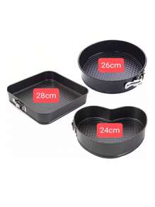 YUQING Removable Pastry Molds For Cakes 3 Pieces - Black - View 3