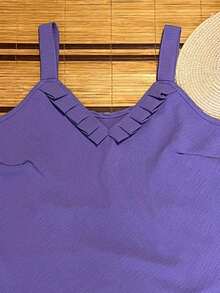 Women Tank Tops & Camis - 淡紫色 - 查看 3