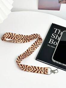 1 件咖啡色心形印花手機掛繩,適合男士、女士、青少年,相容於大多數智慧型手機,送給男孩和女孩的精美生日/聖誕禮物 - 咖啡棕 - 查看 4