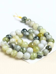 1 件天然綠色翡翠石串珠圓珠 -- 非常適合珠寶製作、diy 項鍊、手鍊、耳環等! - 綠色 - 查看 4