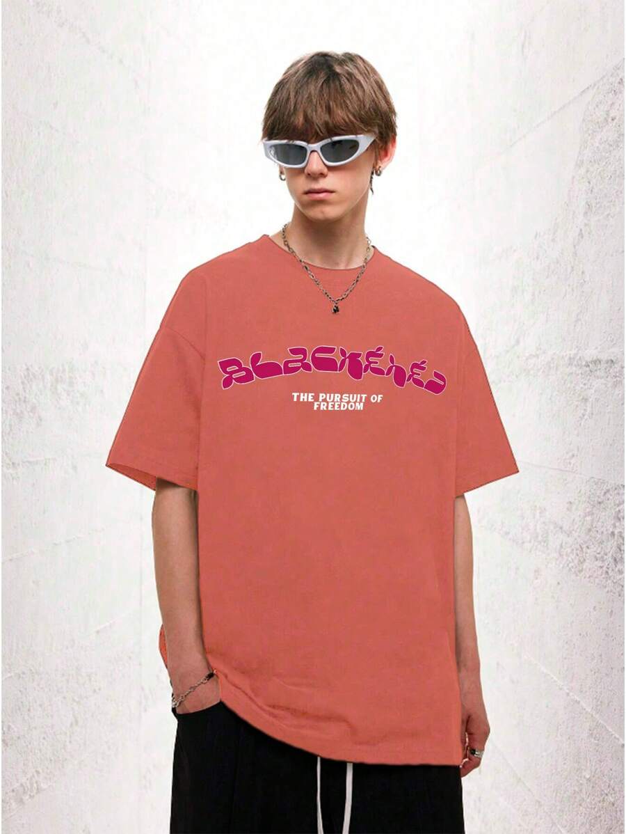 Men T-Shirts - Màu Hồng  San hô - Xem 1