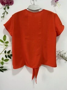 Women Blouses - 橘色 - 查看 3