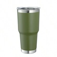 termo de 30oz de acero - Verde militar - Ver 1