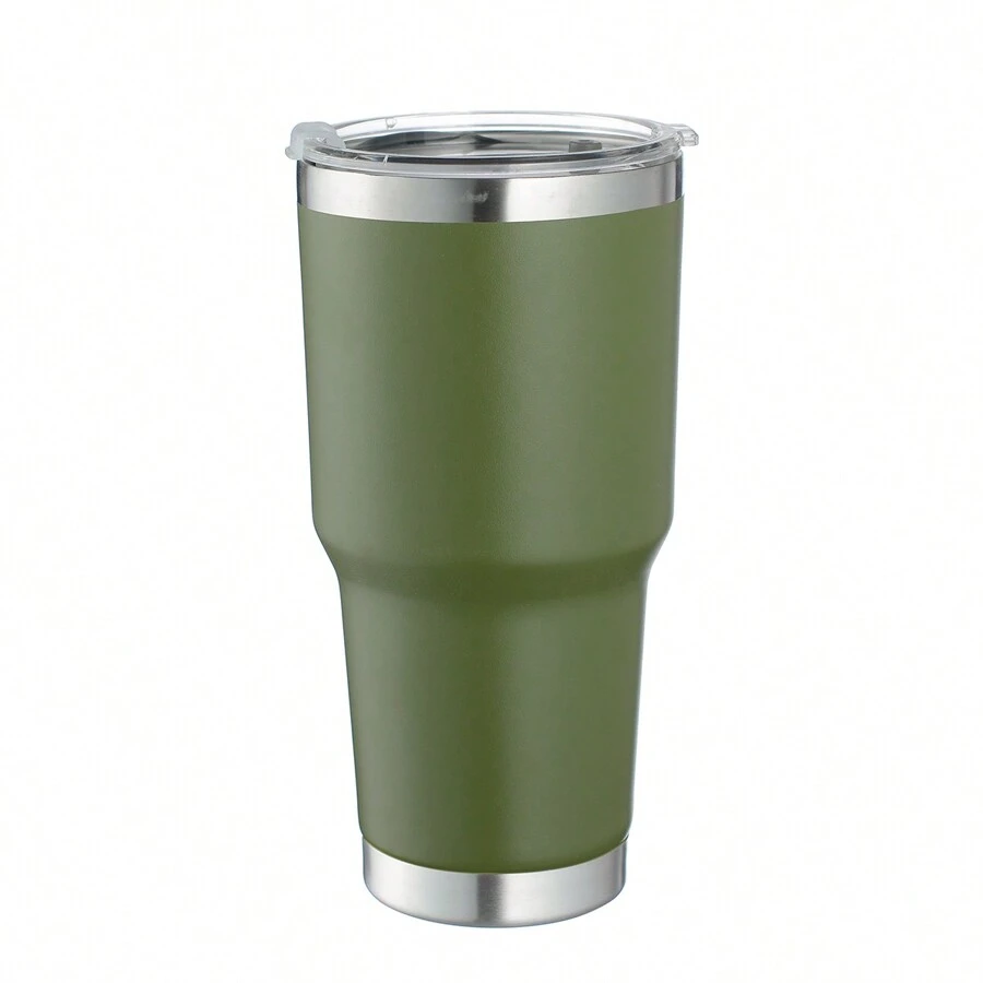 termo de 30oz de acero - Verde militar - Ver 1