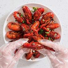 100 piezas de guantes desechables, guantes transparentes desechables para cocina multipropósito - Blanco - Ver 4