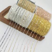 DIY首飾類1.5mm閃閃發光美甲小鏈條,時尚配件懸掛鏈條適用於項鍊,手鍊,和其他首飾類使