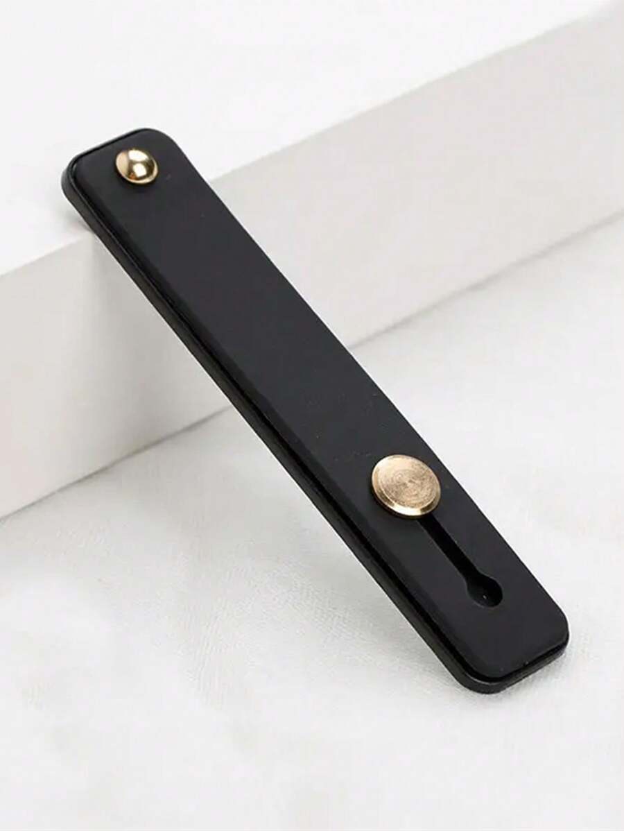 1入組通用黑色手機外殼帶圓環支架帶和桌子支撐架,多功能,適合男人及女人