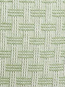 1pc Fringe Geometric Jacquard Pillowcase - Green - View 4