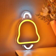 1入5v Usb超亮聖誕單鈴壁掛霓虹燈標,附聖誕新年派對主題,適用於商店、酒館、俱樂部、酒吧裝飾禮品