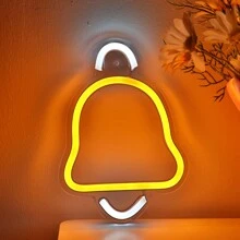 1入5v Usb超亮聖誕單鈴壁掛霓虹燈標,附聖誕新年派對主題,適用於商店、酒館、俱樂部、酒吧裝飾禮品