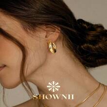 Stainless Steel 18k Gold-plated Earrings Set - Yellow Gold - View 2