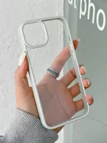 1 pieza Funda de teléfono de colores duales Macaron de inyección moldeada para teléfonos básicos de Apple - Verde Oliva - Ver 2