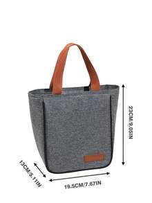 1個加厚牛津布鋁箔保溫午餐袋配冰袋,適用於上班族或野餐