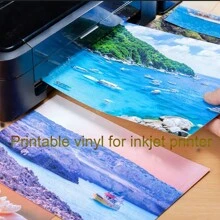 A4 Sticker Paper for Printing Printable Vinyl Sticker Paper Matte Self-adhesive Sticker Waterproof 30 Sheets for Inkjet Printer - White - View 4