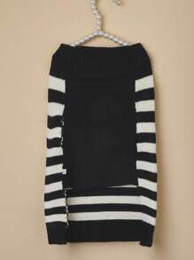 1 pièce de pull de Noël mode et chaud noir et blanc pour animaux de compagnie, tenue de fête à motif de cerf pour chats et corgis