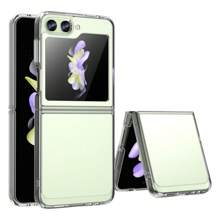 豪華TPU糖果色手機殼，適用於三星Galaxy Z Flip 5 5G / Galaxy Z Flip 4 5G / Galaxy Z Flip 3 5G / Galaxy W24 Flip / Galaxy W23 Flip TPU + PC軟橡膠外殼手機殼 - 厚實防護紋理，按鍵靈敏舒適，全方位包邊 - 無色 - 查看 1