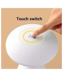 Velador Led Touch Lampara Hongo Usb Recargable 3 Luces - Rosa - Ver 5