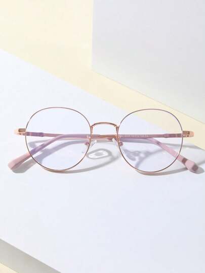 Occhiali decorativi di alta gamma alla moda rotondi, non da prescrizione, per ragazzi e ragazze, nuovo modello 2024