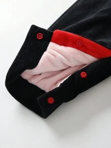 Mono estampado con conejos rojos y negros para bebé niño - Multicolor - Ver 3
