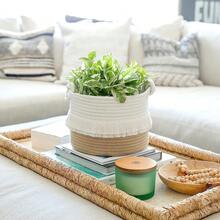 1 Pieza Canasta De Almacenamiento Decorativa - Canasta De Cuerda Tejida Para Organización - Cesta De Regalo - Soporte Para Baño