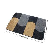 1 件黑色和金色半圓形圖案毛絨地毯 - 彩色 - 查看 6