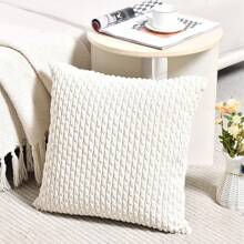 2 piezas Funda de almohada estilo boho con rayas (Inserto de almohada no incluido), funda de almohada decorativa cuadrada de pana de unicolor, apta para vacaciones, sofá, dormitorio, cama, todo el año