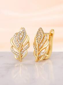 1 Pair Glamorous Cubic Zirconia Hoop Earrings For Women For Wedding Anniversary Engagement Party Jewelry Valentine's Day Gift Valentines,Mom,Mother,Mother's Day,Gift