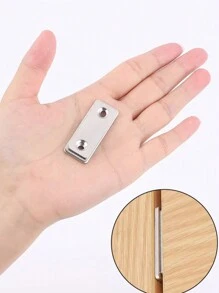 4pcs Ultra-thin Cabinet Door Magnets, Drawer Cabinet Door Magnetic Catch Adhesive Latch Lock, Kitchen Cupboard Door Magnetic Soft Catch Closer - Silver - View 7