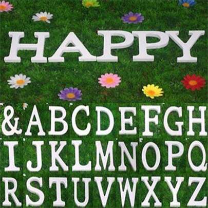 1pc Creative White Wooden Capital Letters Or Numbers Figurine For Tabletop Decor, Home, Wedding, Party, Cafeteria, Bar Best Gifts Birthday Graduation