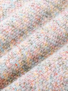 Annil Girls' Sweaters, Knitwear, Casual Sweet Winter Warm Round Neck, Solid Color, Outerwear For Children - White - View 5