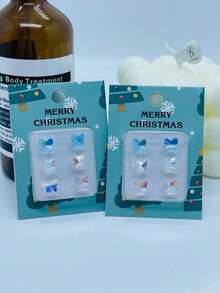 1個蝴蝶形玻璃珠緞袋,適用於手工珠寶,聖誕萬聖節裝飾