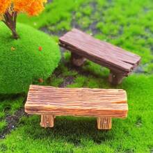 3入組微型樹脂長椅,仙女花園景觀裝飾,街頭長椅,娃娃屋配件,景點裝飾 - 多色 - 查看 1