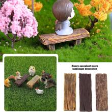 3入組微型樹脂長椅,仙女花園景觀裝飾,街頭長椅,娃娃屋配件,景點裝飾 - 多色 - 查看 4