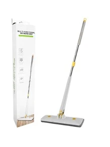 Mopa plana de microfibra tipo trapeador para limpiar el piso, - Beis - Ver 1