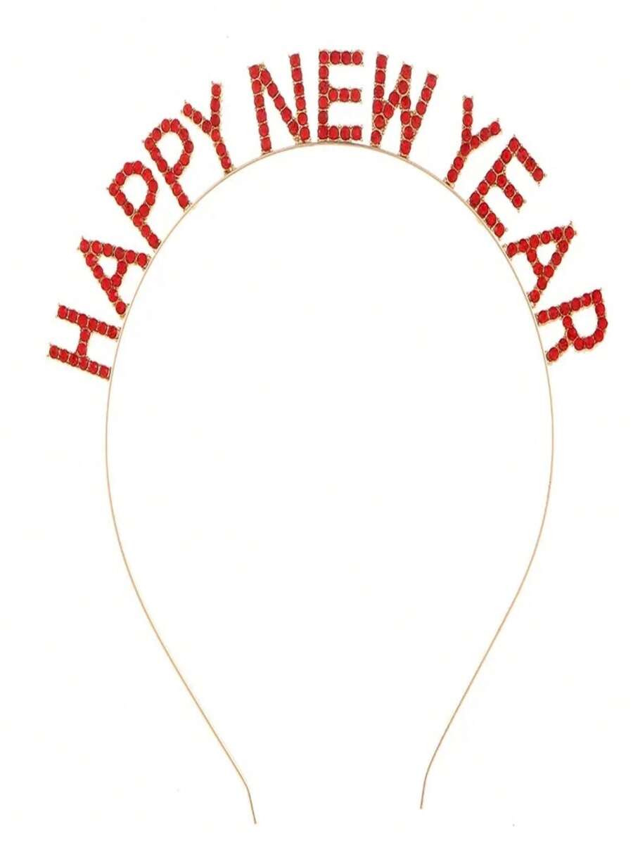 1pc Red Christmas Letter Headband - Red - View 1