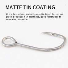 LETOYO 單個硬餌鉤,配有大眼和管子,米諾鉛筆改良版抗卡底部,釣魚誘餌鉤 - 黑色 - 查看 6