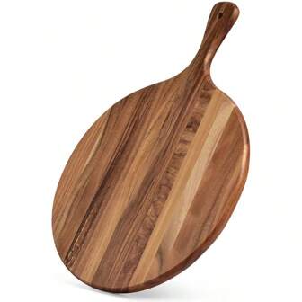 Pala de pizza de madera, tabla de cortar, paleta para queso, bandeja para pan y galletas saladas para servir, preparar menor cantidad de alimentos, plato para bistec, tabla de cortar en oferta